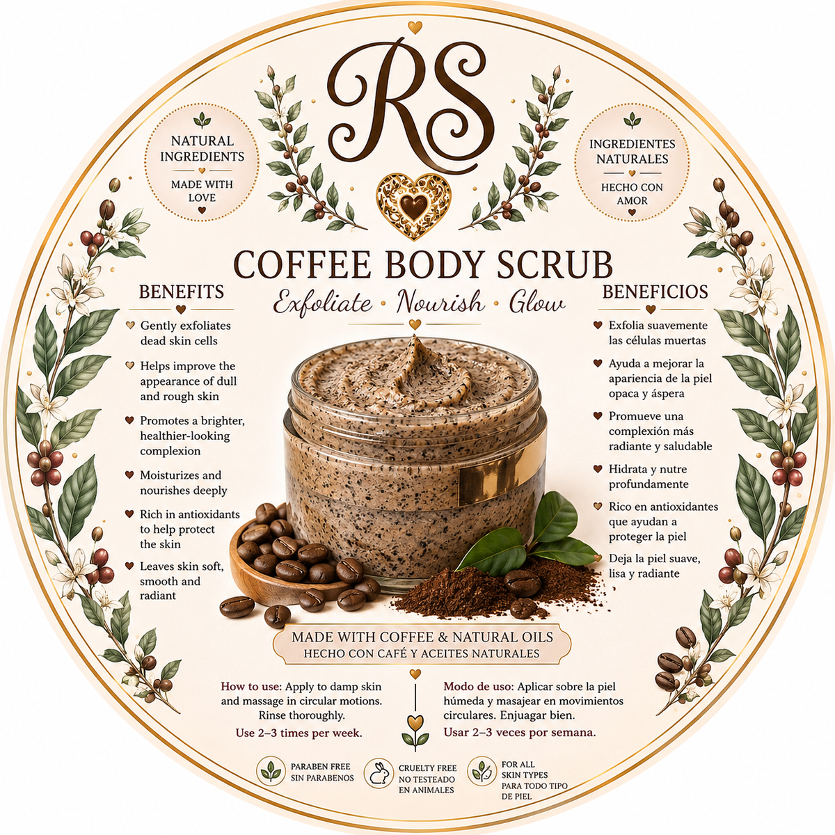 Coffe body scrub