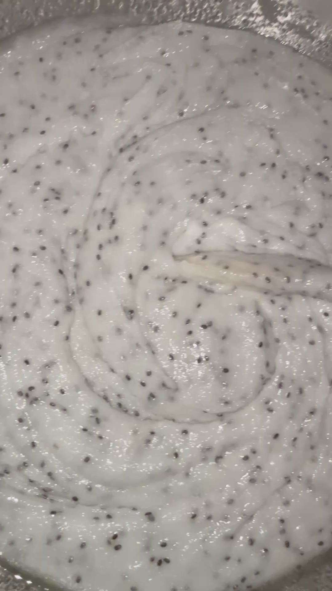 Exfoliante de coco con chia